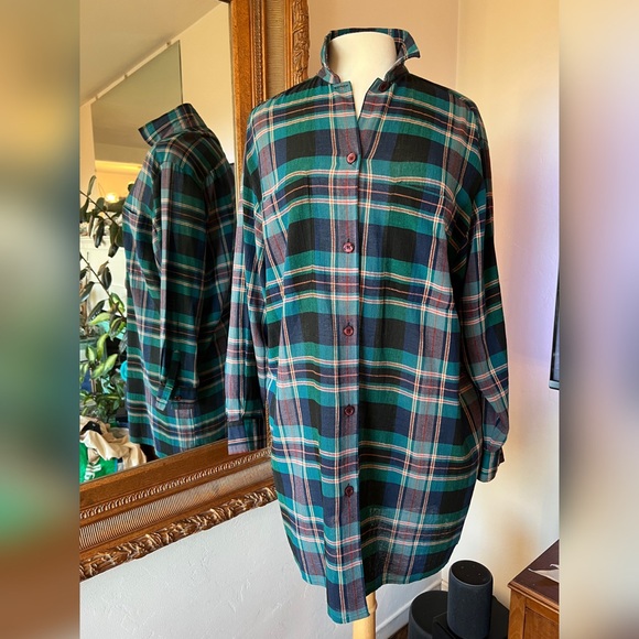 Vintage Cacharel PARIS Plaid Shirt Dress - Picture 3 of 6